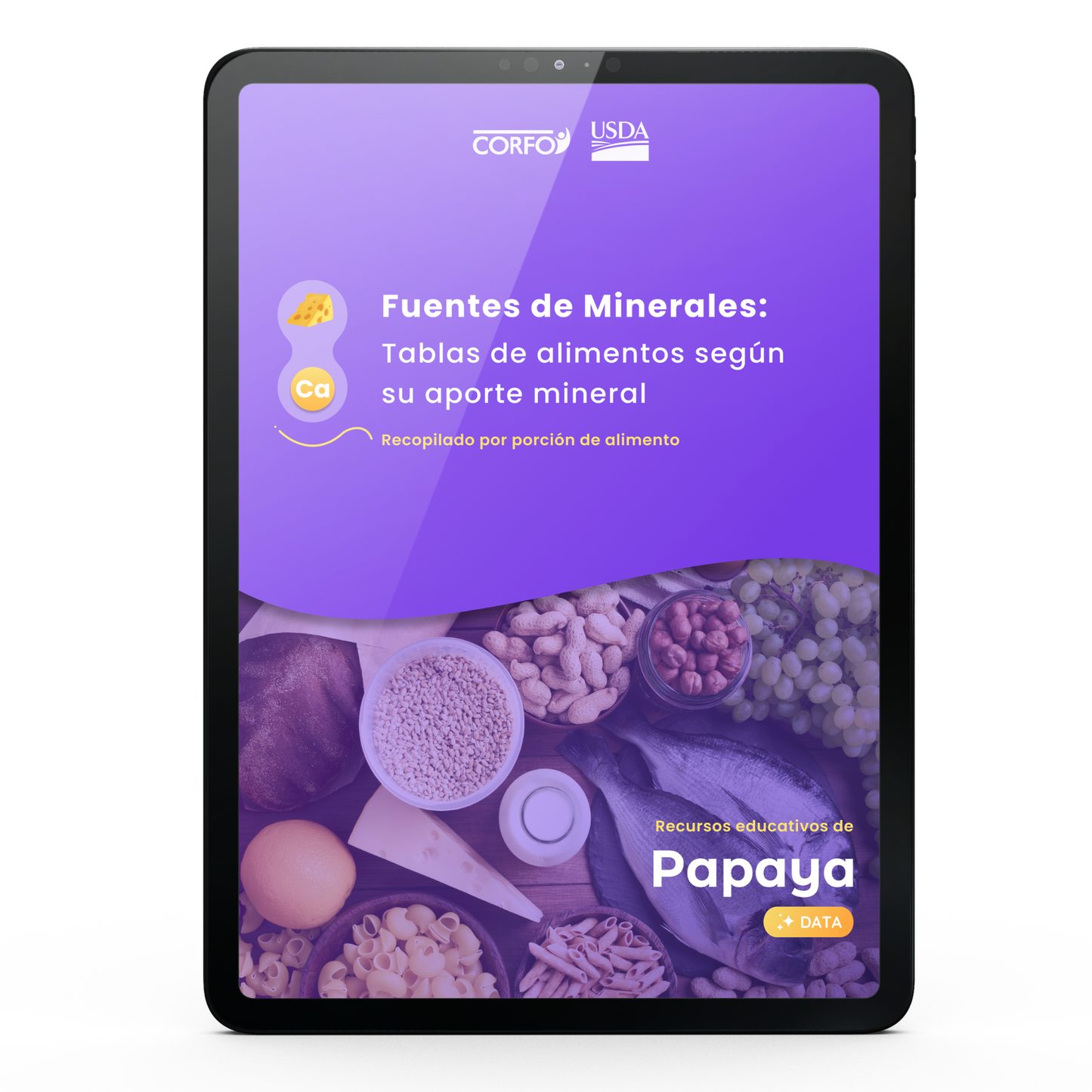 [PDF] Fuentes Minerales | Tablas de alimentos por porción 🥔🪨✨